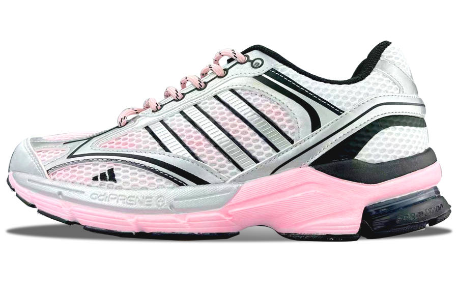 Adidas Adidas SPIRITAIN 2.0 Slip Resistant Abrasion Resistant Low top Running Shoes Unisex Silver Pink White