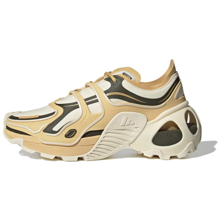 Adidas Adidas Wonder Runner Slip Resistant Abrasion Resistant Low top Running Shoes Unisex Beige Yellow
