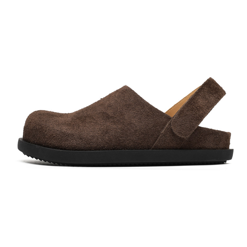 Angelmix Angelmi Abrasion Resistant Slip Resistant Closed Toe Slippers Men's Brown