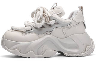 Roubini Height Increasing Slip Resistant Height Increasing Slip Resistant Low top Chunky Sneakers Women's Gray
