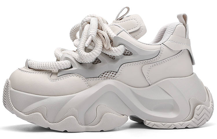 Roubini Height Increasing Slip Resistant Height Increasing Slip Resistant Low top Chunky Sneakers Women's Gray