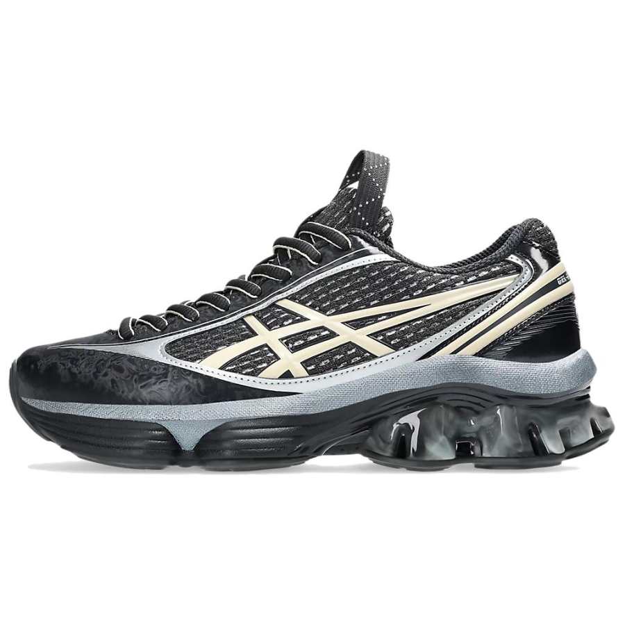 ASICS x KIKO KOSTADINOV GEL KINETIC FLUENT Textile, Synthetic Leather FF BLAST Running Shoes Unisex Black Vanilla White