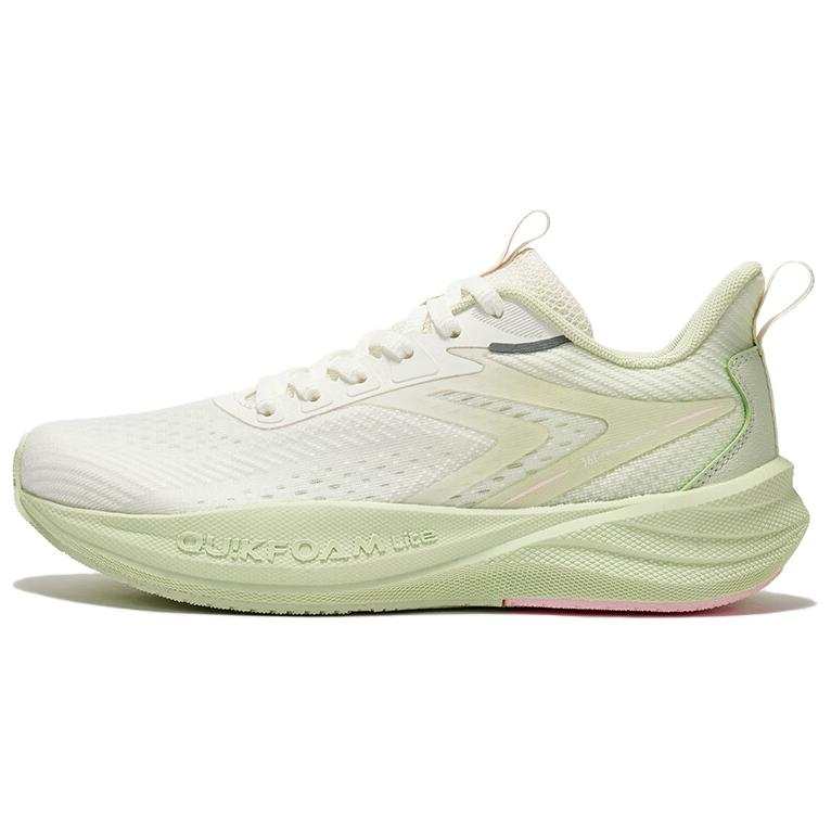 361° Abrasion Resistant Breathable Cushioning Low top Casual Running Shoes Women's White Green