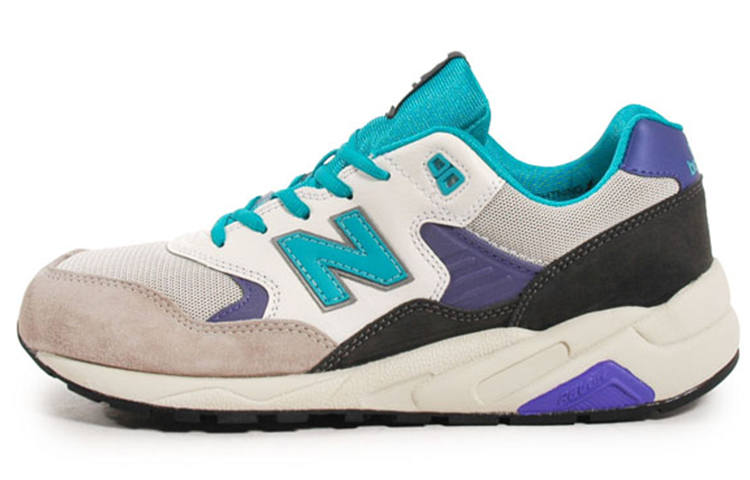 New Balance New Balance NB 580 Comfortable Abrasion Resistant Abrasion Resistant Low top Running Shoes Men's Gray White Blue