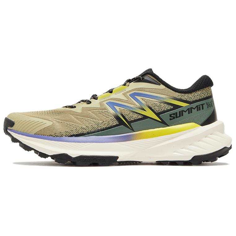 361° Slip Resistant Abrasion Resistant Low top Casual Running Shoes Men's Green Yellow