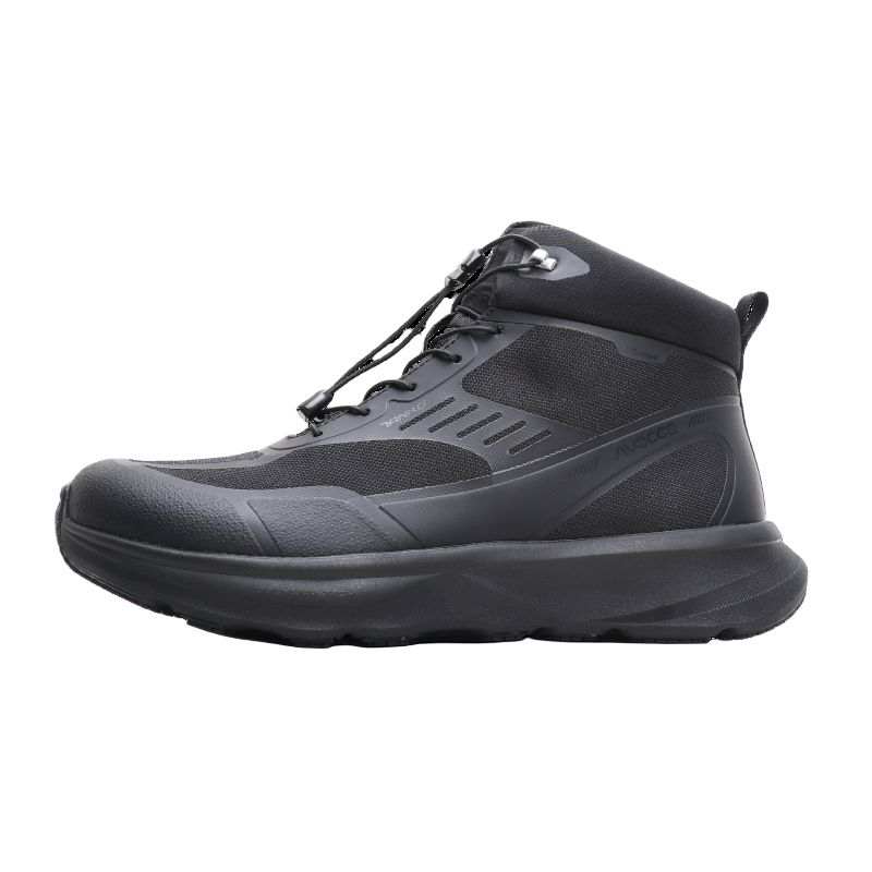 AVOCCO Life Cushioning Waterproof And Breathable Mid top Outdoor Shoes Men's Black