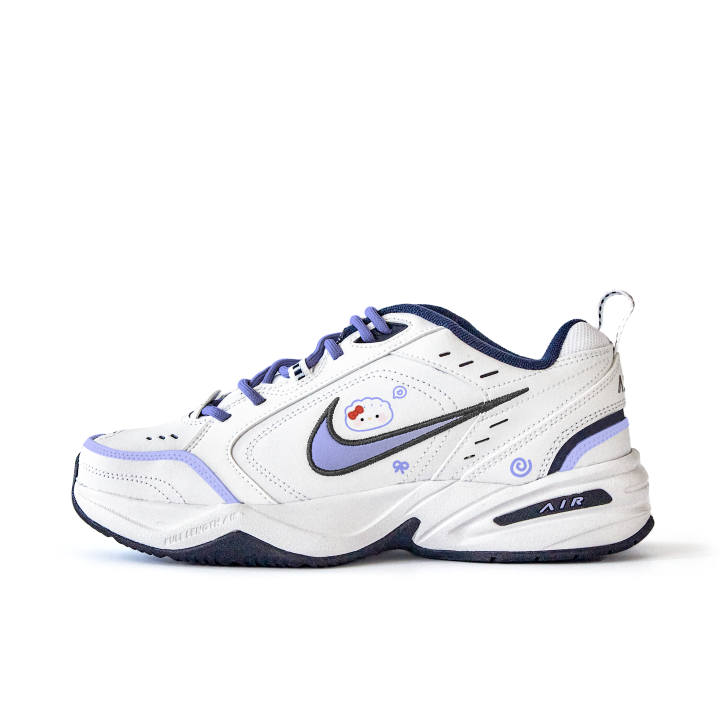 Nike Nike Air Monarch 4 Slip Resistant Abrasion Resistant Low top Chunky Sneakers Unisex White Purple