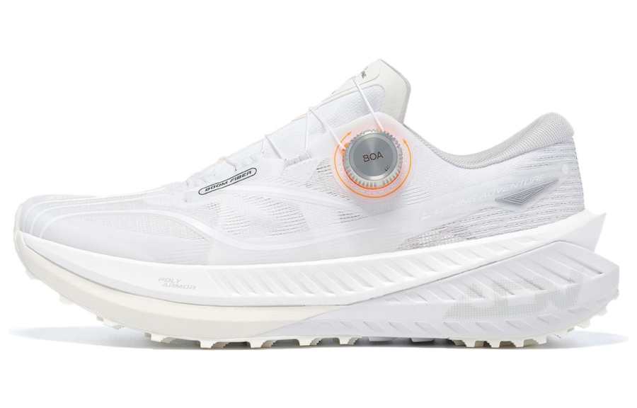 Li-Ning Li Ning Comfortable Cushioning Slip Resistant Abrasion Resistant Low top Running Shoes Men's White