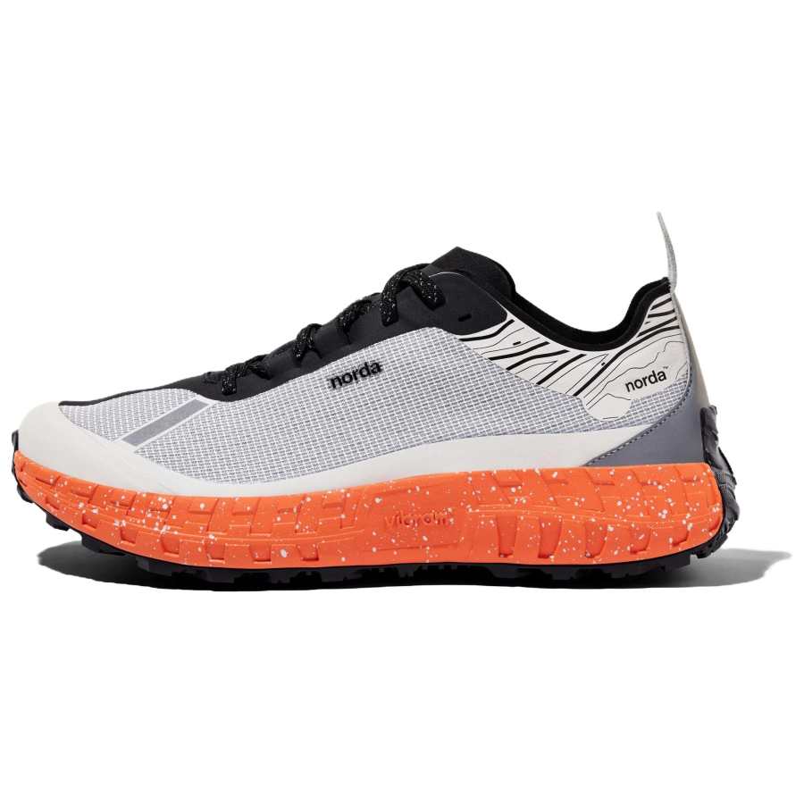 NORDA 001 Slip Resistant Abrasion Resistant Low top Running Shoes Men's Gray Orange