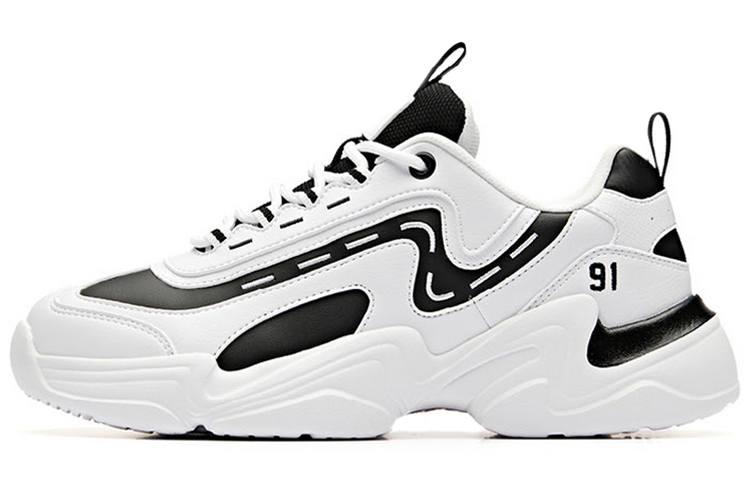 Anta Life Collection Synthetic Leather Cushioning Slip Resistant Abrasion Resistant Breathable Low top Chunky Sneakers