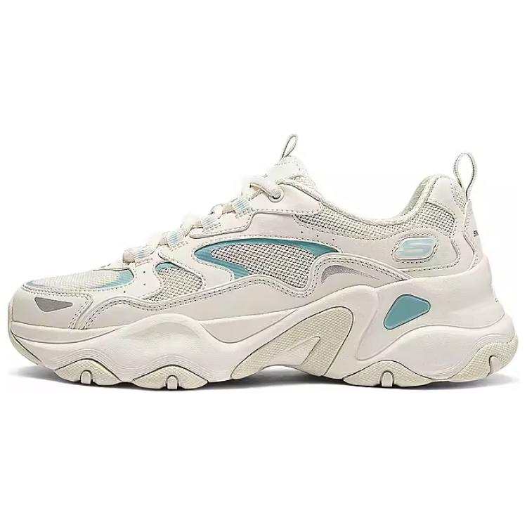 Skechers D'LITES 5.0 Low Top Chunky Sneakers Women's Beige Blue