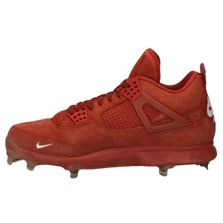 Jordan Jordan x Nigel Sylvester Air Jordan 4 Low Top Upper Height Casual Scenario Baseball Shoes Unisex Red
