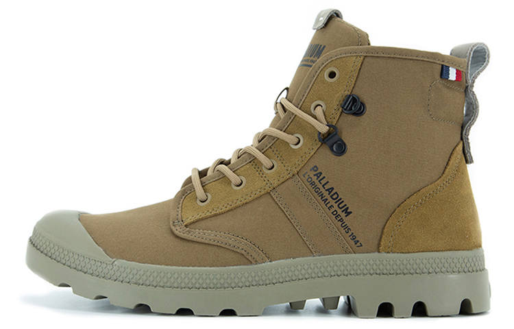 Palladium Pampa Outdoor Boots Unisex High Top Olive Green