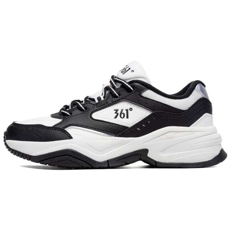 361° Slip Resistant Abrasion Resistant Slip Resistant Abrasion Resistant Low top Chunky Sneakers Women's Black White
