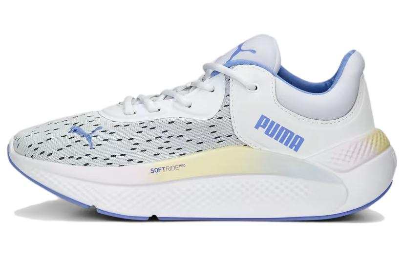 PUMA Softride Cushioning Slip Resistant Cushioning Slip Resistant Low top Running Shoes Women's White Purple