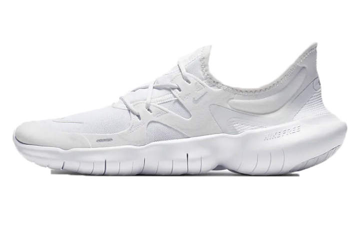 Nike Nike Free RN 5.0 Slip Resistant Lightweight Non slip Lightweight Low top Casual Running Shoes Men's Pure White