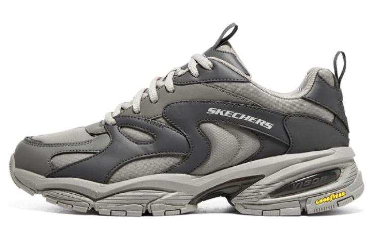 Skechers Vigor 3.0 Textile, Synthetic Leather Low top Chunky Sneakers Men's Charcoal Gray