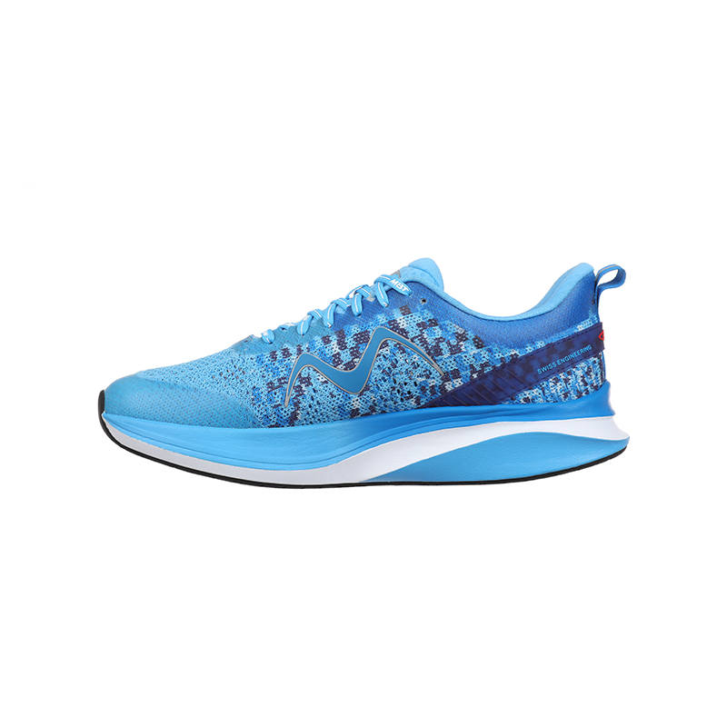 MBT Curved Platform Women's Support Running Shoes Health Cushioning High Rebound Marathon HURACAN3000II 30J Blue