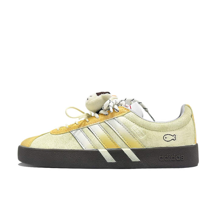 Adidas Adidas VL COURT 2.0 Butter Kitten Coverage Abrasion Resistant Coverage Abrasion Resistant Low top Skateboard Shoes