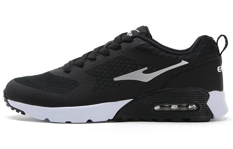 Erke Cushioning Slip Resistant Abrasion Resistant Low top Casual Running Shoes Men's Black Gray