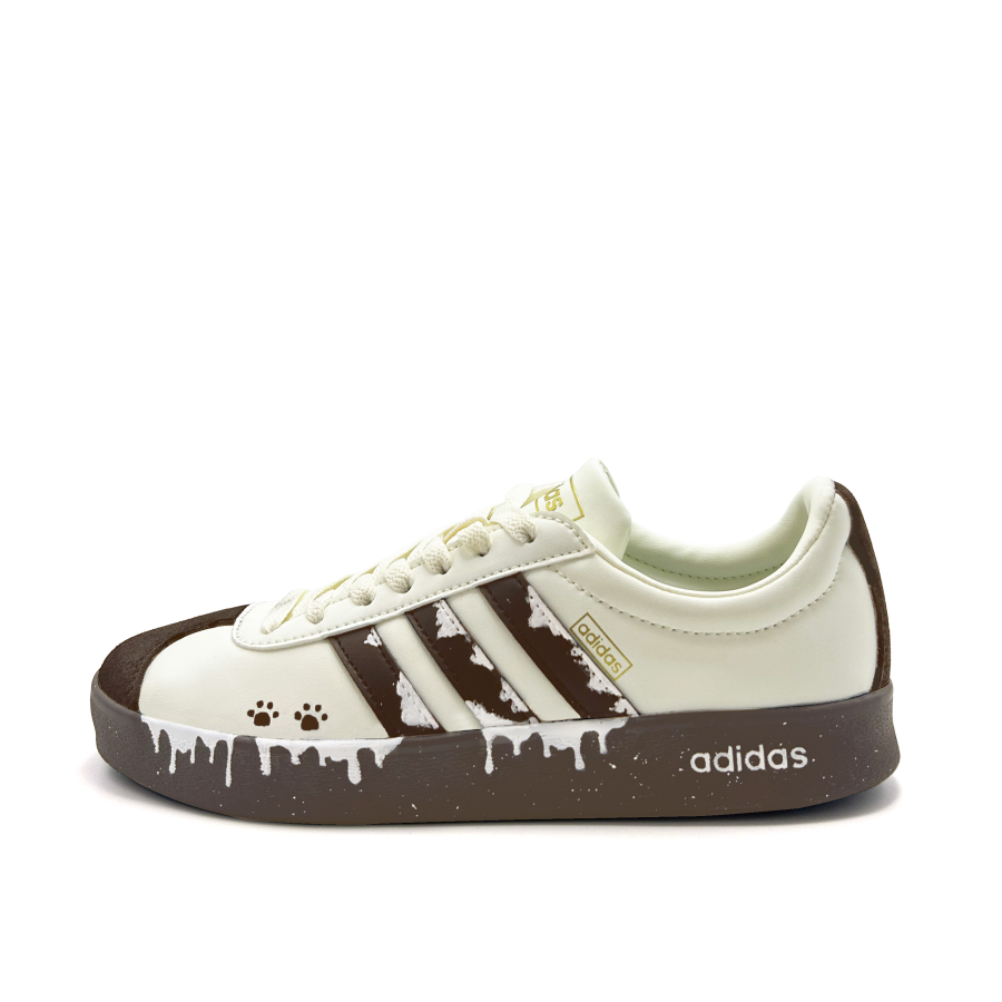 Adidas Adidas VL COURT 2.0 Classic Coffee Chocolate Low top German Army Trainers Unisex Brown White