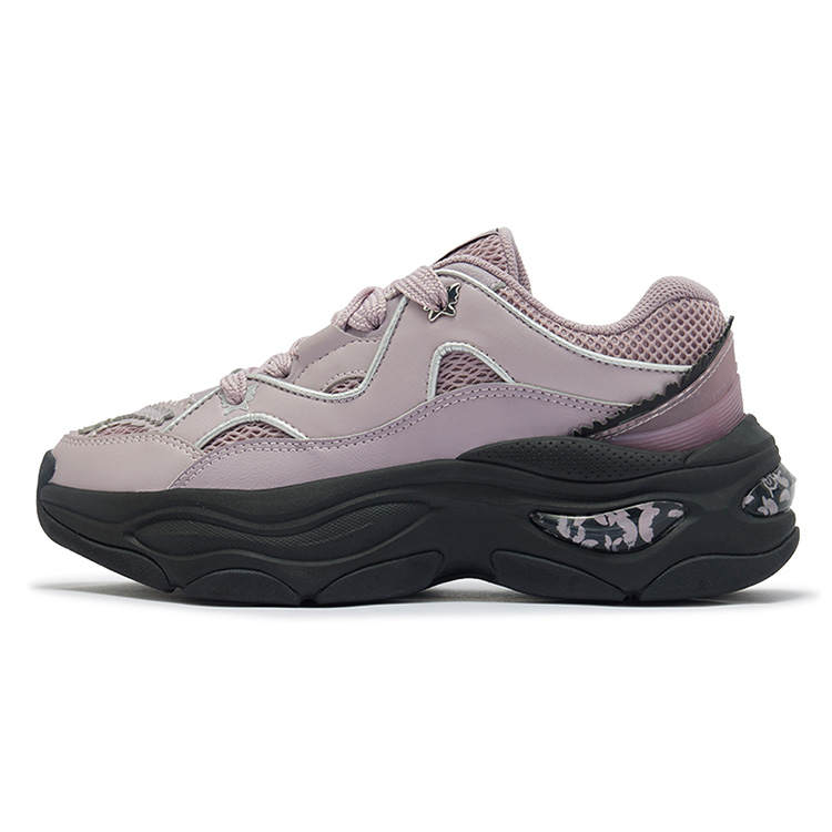 361° Butterfly Shoes Slip Resistant Abrasion Resistant Low top Chunky Sneakers Women's Lilac Gray Purple