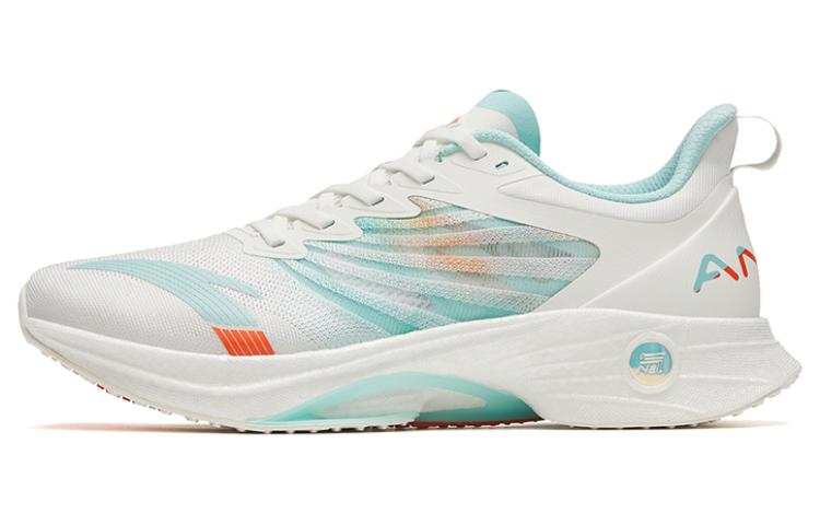 Anta MACH 3.0 Slip Resistant Abrasion Resistant Low top Long Distance Running Shoes Men's White Blue Orange