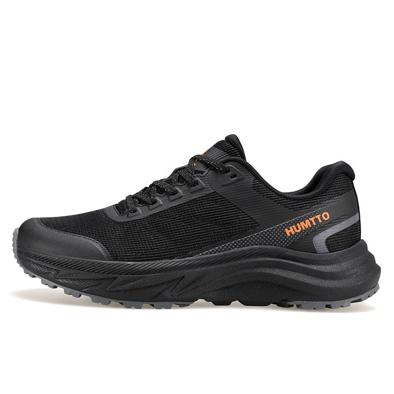HUMTTO Cushioning Abrasion Resistant Breathable Impact Resistant Lightweight Rebound Low top Outdoor Shoes Men's Black