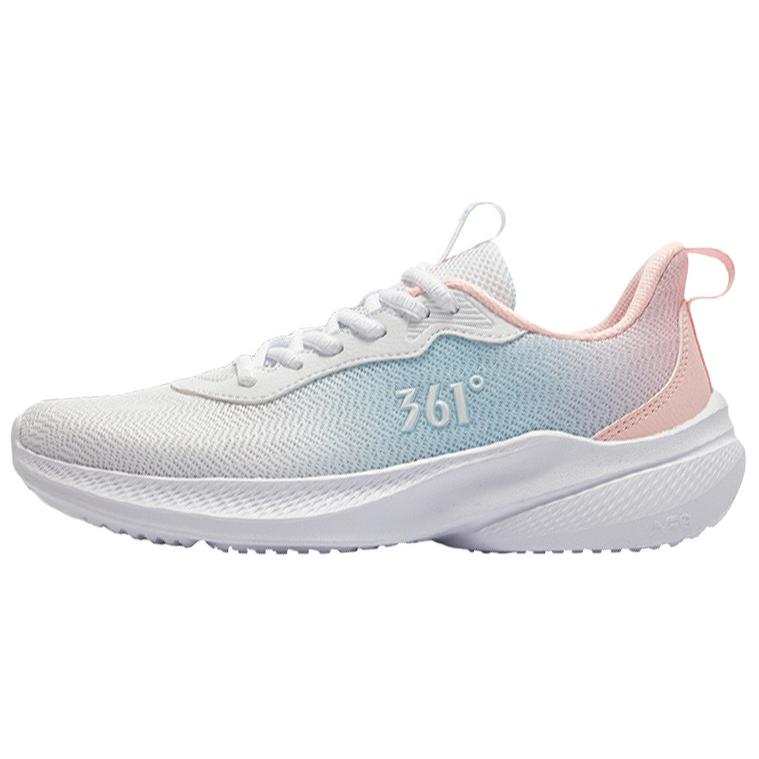 361° Slip Resistant And Abrasion Resistant Coverage Low top Casual Running Shoes Women's White Pink Blue