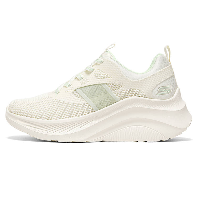 Skechers Abrasion Resistant Abrasion Resistant Low top Casual City Commuting Running Shoes Women's Beige Green