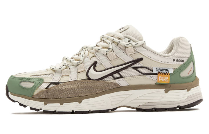 Nike Nike P 6000 Cushioning Abrasion Resistant Cushioning, Wear Resistant Low top Running Shoes Men's Beige Green Brown