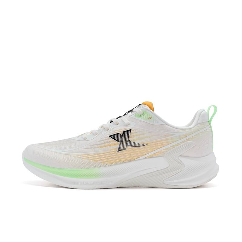 XTEP Cushioning Breathable Low top Running Shoes Men's White Orange Green