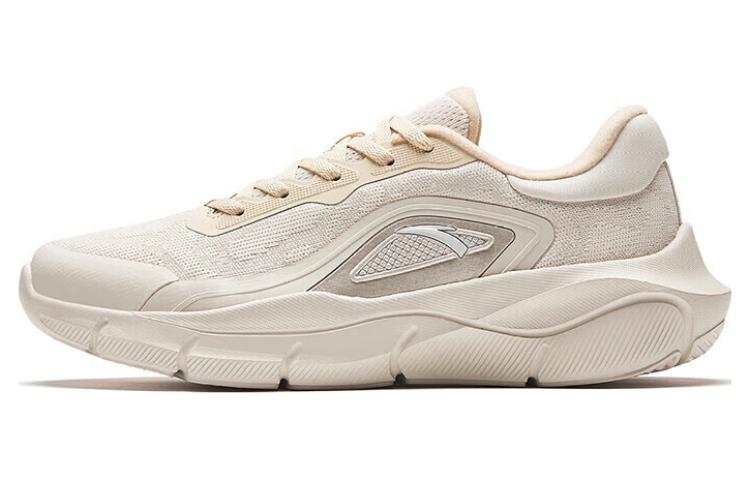 Anta Comfortable Slip Resistant Abrasion Resistant Low top Running Shoes Women's Mud Gray Champagne