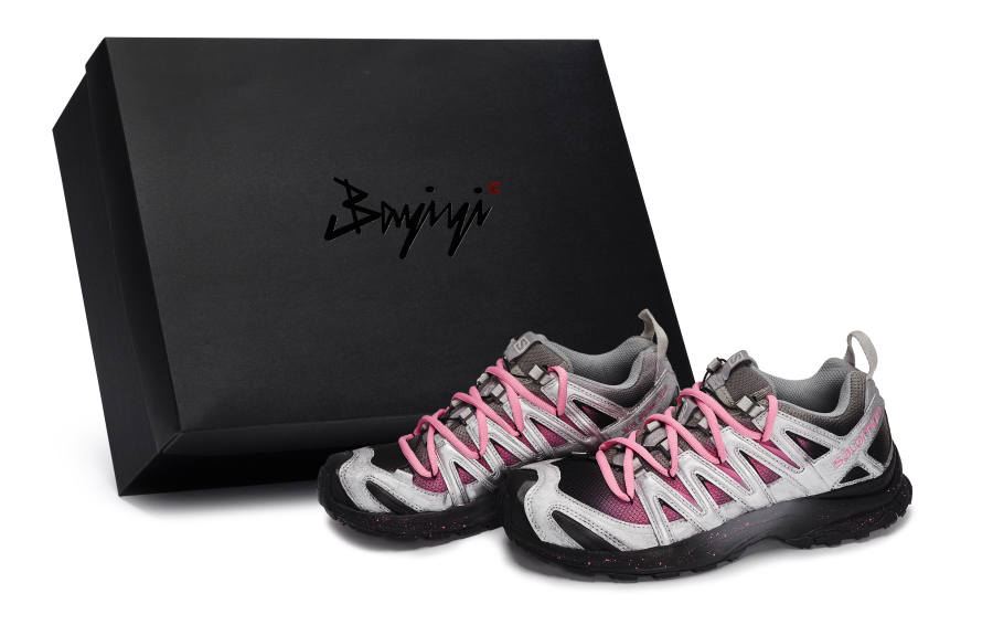 SALOMON XA PRO 3D Abrasion Resistant Abrasion Resistant Low top Running Shoes Unisex Black Pink Silver