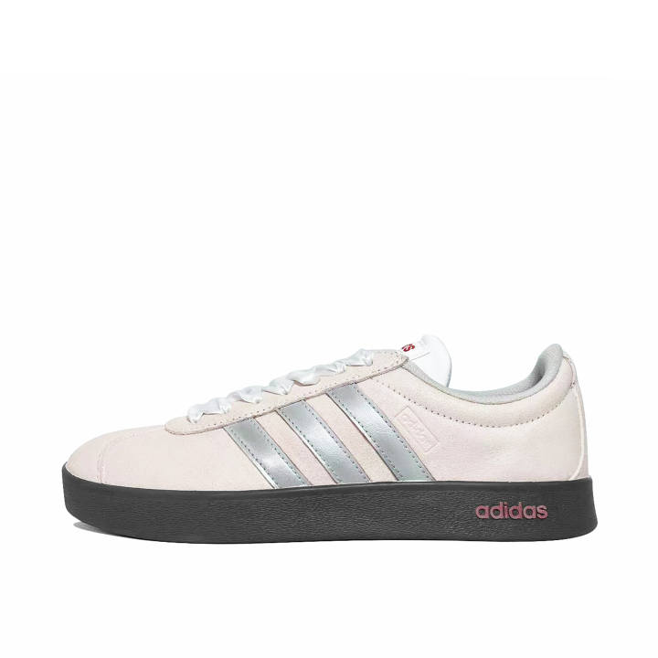 Adidas Adidas VL COURT 2.0 Galaxy Cherry Language Coverage Quick Dry Lightweight Low top Skateboard Shoes Unisex Pink Silver