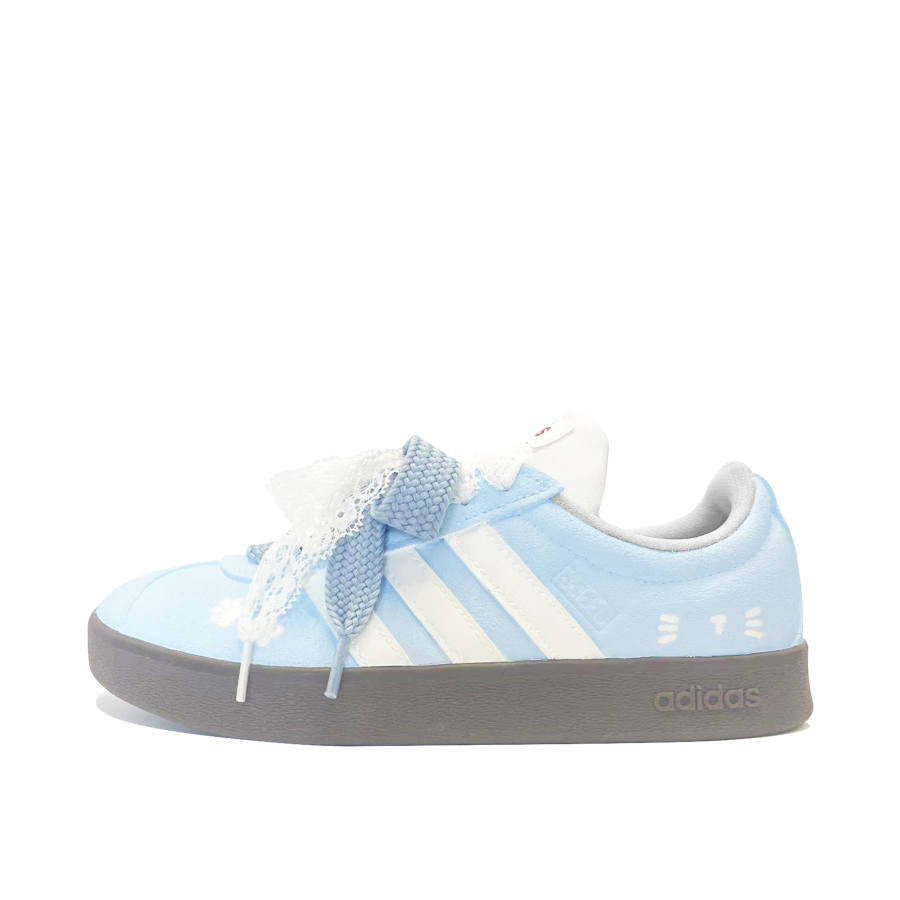 Adidas Adidas VL COURT 2.0 Blue Misty Double Bud Abrasion Resistant Low top German Army Trainers Unisex Blue White