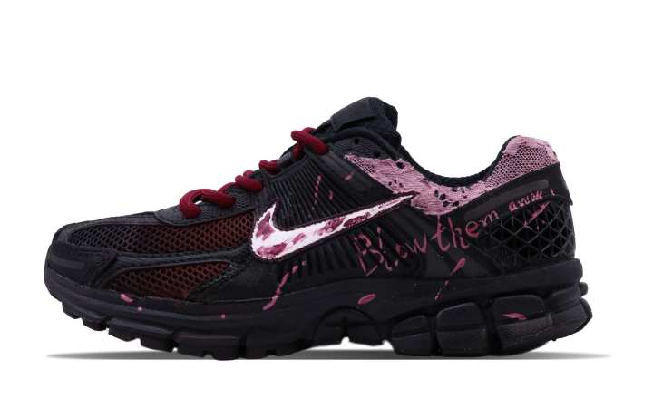 Nike Nike Zoom Vomero 5 Slip Resistant Abrasion Resistant Low top Running Shoes Unisex Black Pink