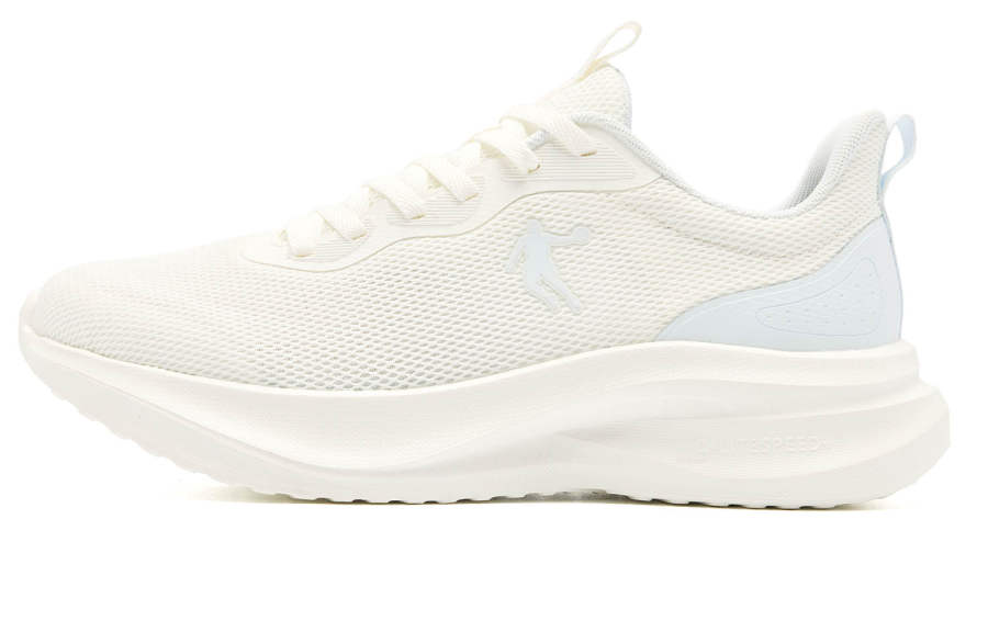 QIAODAN Textile, Synthetic Leather Low top Q LITESPEED Technology Running Shoes Women's White Blue
