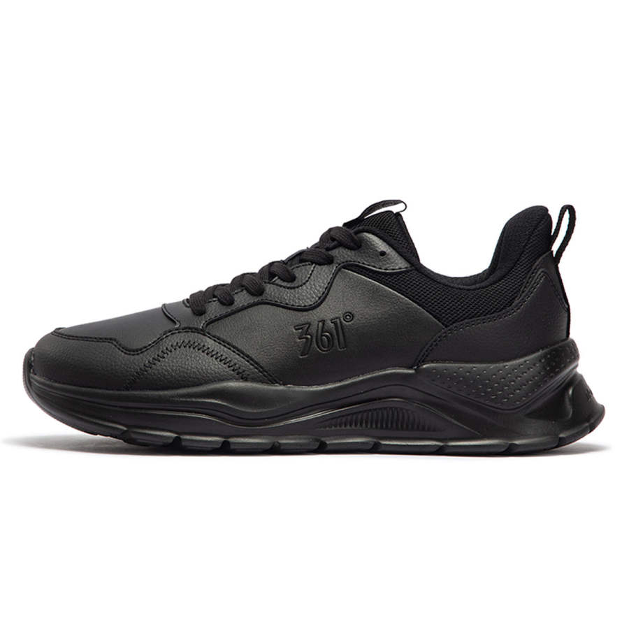 361° Vintage Cushioning Abrasion Resistant Lightweight Low top Casual Running Shoes Men's Obsidian Black