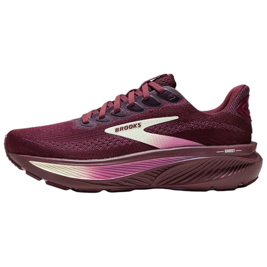 Brooks Ghost 17 Cushioning Abrasion Resistant Breathable Rebound Running Shoes Women's Red