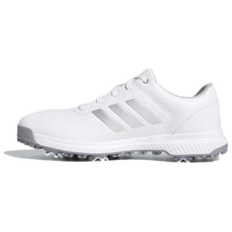 Adidas Adidas Traxion Comfortable Slip Resistant Abrasion Resistant Low top Golf Shoes Unisex White