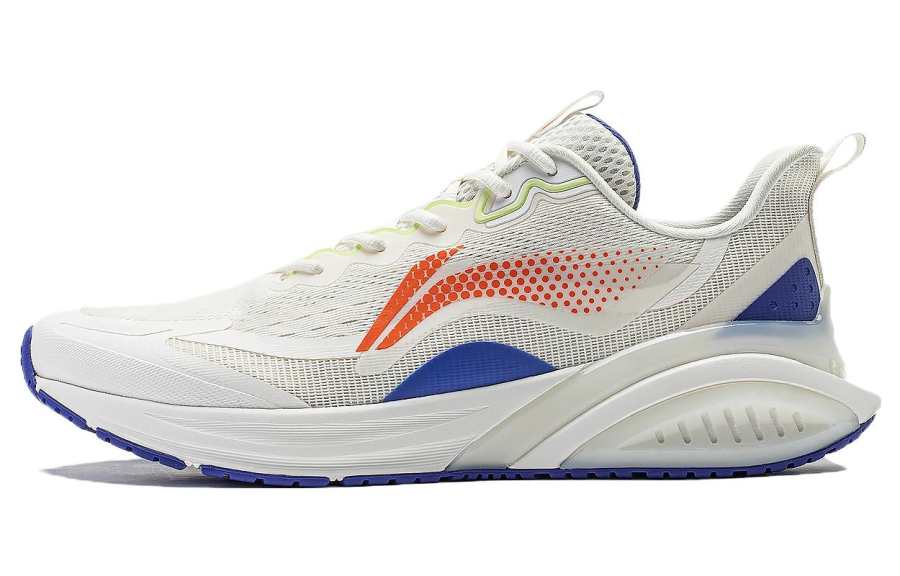 Li-Ning Li Ning Starry Cloud Slip Resistant Abrasion Resistant Low top Running Shoes Men's White Blue Orange