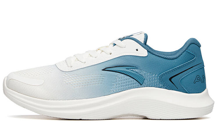 Anta Running Collection Comfortable Slip Resistant And Breathable Low top Running Shoes Men's White Blue