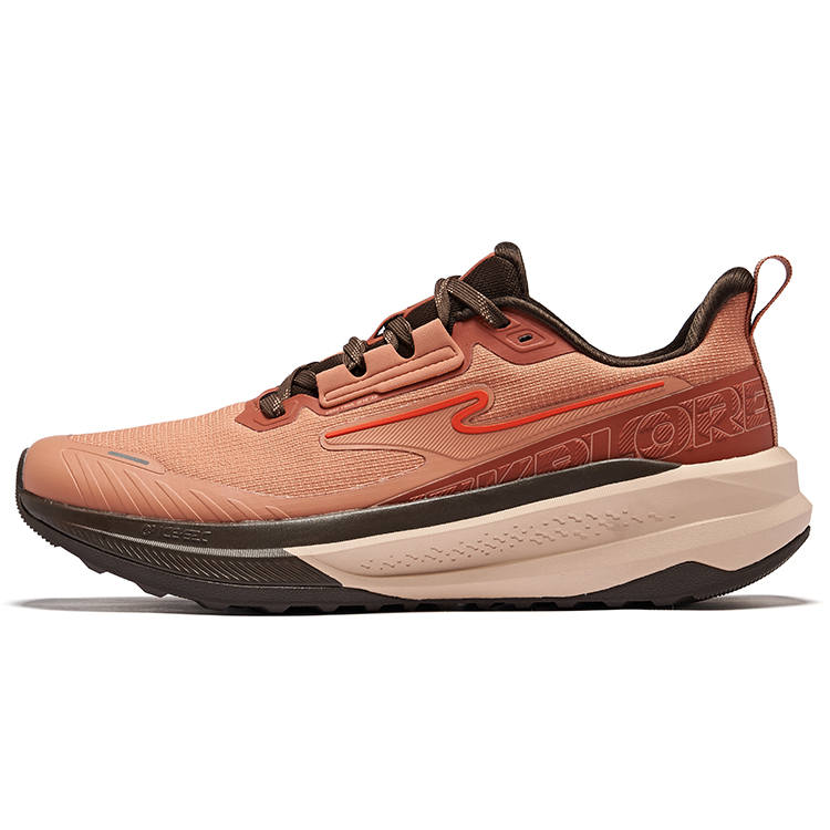 Erke Wild 2.0 Cushioning Slip Resistant Waterproof Lightweight Low top Running Shoes Men's Coral Orange Dark Sandalwood