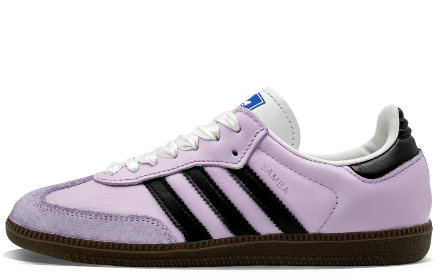 Adidas Originals SAMBA OG Slip Resistant Slip Resistant Low top Skateboard Shoes Unisex Purple