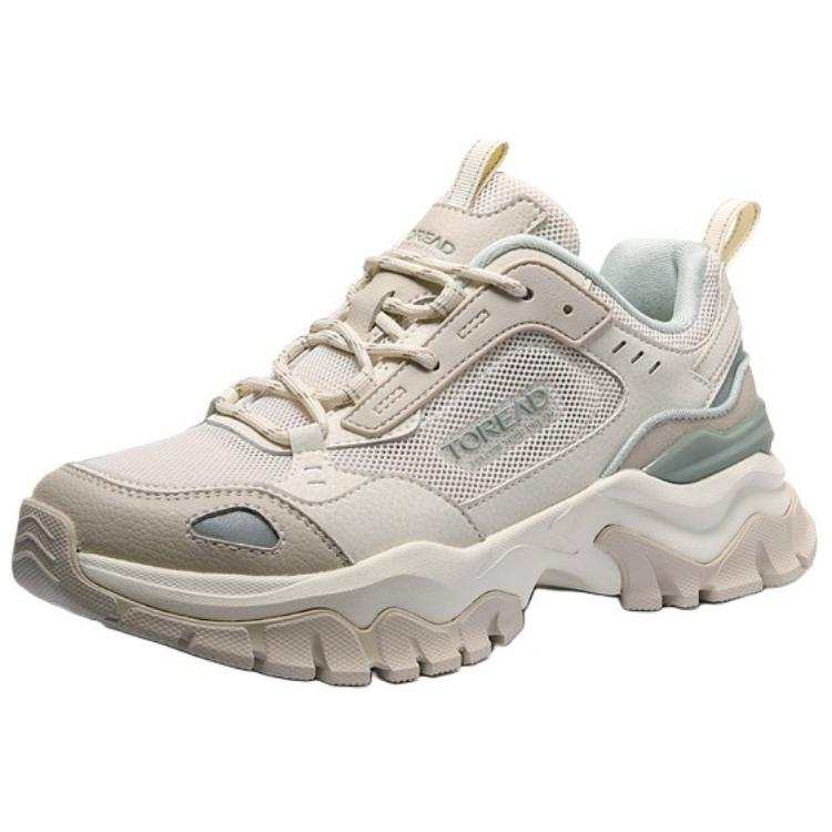 TOREAD Slip Resistant Abrasion Resistant Slip Resistant Abrasion Resistant Low top Running Shoes Women's Ecru