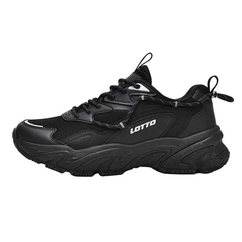 LOTTO Sportlife Slip Resistant Lightweight Low top Chunky Sneakers Women's Black