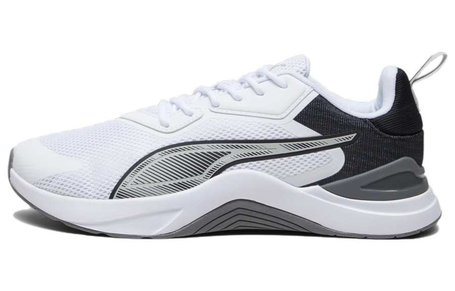 PUMA Infusion Sports Cushioning Low top Running Shoes Unisex White Black Gray