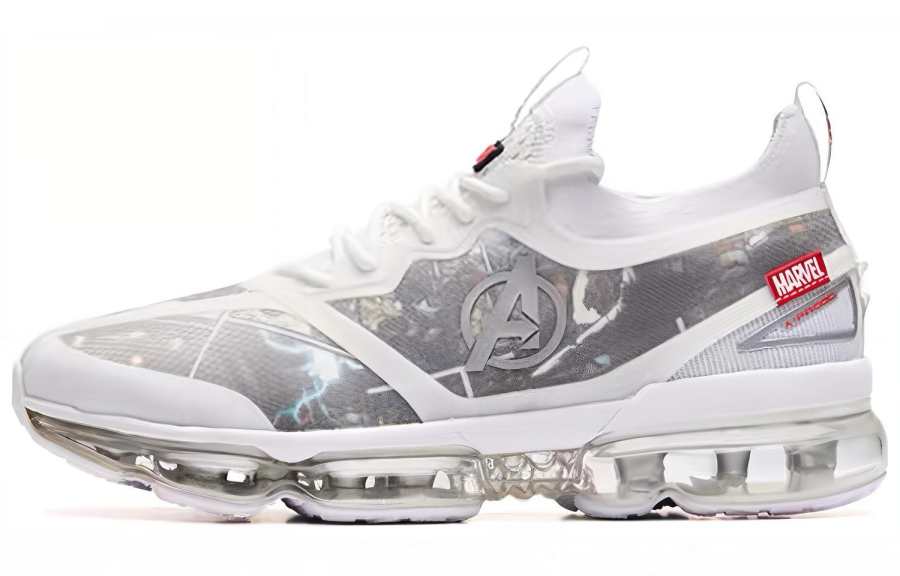 ANTA MARVEL x Anta SEEED Comfortable Cushioning Slip Resistant Abrasion Resistant Low top Running Shoes Men's White