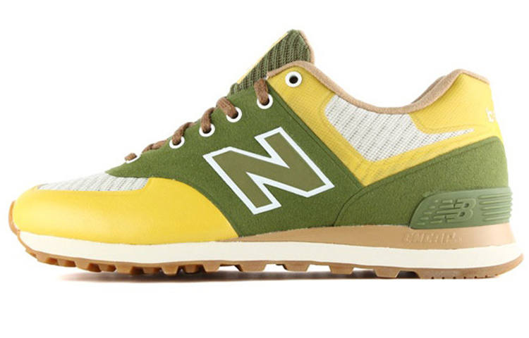 New Balance New Balance NB 574 Athleisure Fabric Low top Marathon Running Shoes Men's Yellow Green